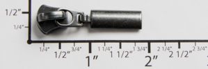 #5 Oval Solid Drop Non-lock Slider with Pull - M418 for Metal (Oxidized Black)