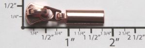 #5 Oval Solid Drop Non-lock Slider with Pull - M418 for Metal (Shiny Rose Gold)