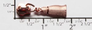 #5 Tassel Euro Drop Non-lock Slider with Pull - P109 for Euro Metal (Shiny Rose Gold)