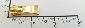 #5 Small Euro Auto-lock Slider with Pull - M361 for Metal (Shiny Gold)