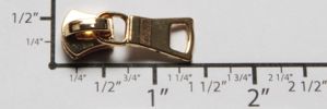 #5 Small Euro Non-lock Slider with Pull - M361 for Metal (Shiny Gold)