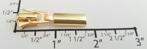 #5 Oval Solid Drop Auto-lock Slider with Pull - M418 for Euro Metal (Shiny Gold)
