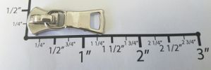 #5 Small Euro Non-lock Slider with Pull - M361 for Metal (Shiny Nickel)