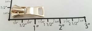 #5 Small Euro Auto-lock Slider with Pull - M361 for Metal (Shiny Semi Gold)