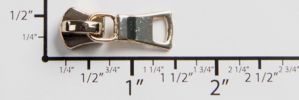 #5 Small Euro Non-lock Slider with Pull - M361 for Metal (Shiny Semi Gold)
