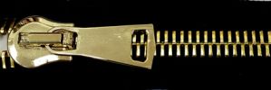 #15 Euro-inspired Énorme Shiny Gold Zipper