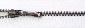 #1 Euro-inspired Petite Shiny Gunmetal Zipper (TA501)