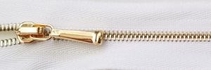 #1 Euro-inspired Petite Shiny Gold Zipper (TA501)