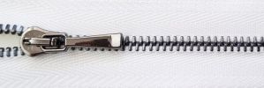 #2 Euro-inspired Petite Shiny Gunmetal Zipper (TA501)