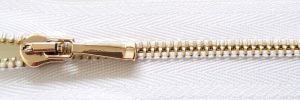 #2 Euro-inspired Petite Shiny Gold Zipper (TA501)