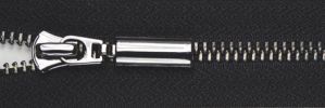 #3 Euro-inspired Moyenne Shiny Gunmetal Zipper (TA580)