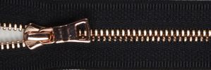 #5 Euro-inspired Moyenne Shiny Rose Gold Zipper (TA580)