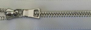 #3 Euro-inspired Petite Shiny Nickel Zipper (TA501)
