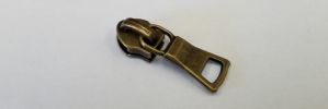 #5 Small Non-lock Slider with Pull - M361 for Coil (Antique Brass)