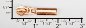 #5 Oval Solid Drop Non-lock Slider with Pull - M418 for Coil (Rose Copper)