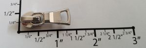 #5 Small Euro Auto-lock Slider with Pull - M361 for Coil (Shiny Nickel)