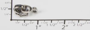#5  Euro-inspired Crimp Hook Non-lock Slider Pull M51Y5 -  for Coil (Shiny Nickel)