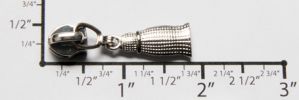 #5 Tassel Drop Non-lock Slider with Pull - P109 for Euro Coil (Shiny Nickel)