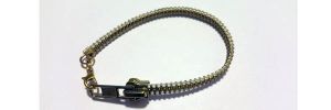 #5 Brass Zipper Bracelets with Standard Slider