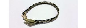 #5 Brass Zipper Bracelets with CA Clip Hook Slider