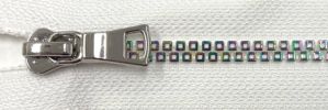  #5  Mirror SQ Plastic White Zipper