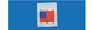 Woven Made in USA with Flag Label