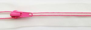 #5 Crystal Mesh Plastic Tape Visible Coil with Color Stitching & Pull Zipper