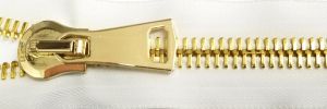 #15 Euro-inspired Énorme Shiny Gold Zipper