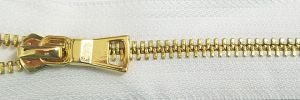 #3 Euro-inspired Petite Shiny Gold Zipper