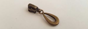 #3 Open Teardrop Auto-lock Slider with Pull - M750 for Metal