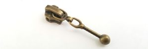 #5 Ball 'n Diagonal Lines Auto-lock Slider with Pull - M51E for Metal