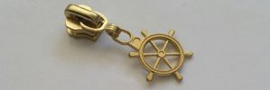 #5 Nautical Wheel Auto-lock Slider with Pull - M51N for Metal