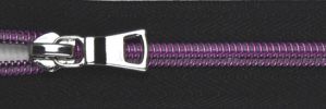  #5  Metallic Coil On Black Tape Zipper