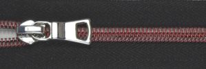  #5  Metallic Coil On Black Tape Zipper