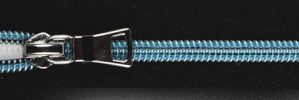  #5  Metallic Coil On Black Tape Zipper
