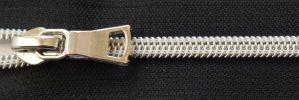  #5  Metallic Coil On Black Tape Zipper