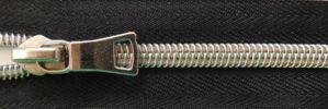  #5  Metallic Coil On Black Tape Zipper