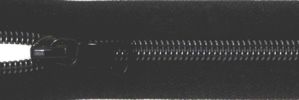  #5  Metallic Coil On Black Tape Zipper