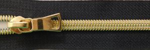  #5  Metallic Coil On Black Tape Zipper