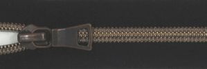  #5  Metallic Coil On Black Tape Zipper