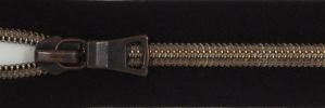  #5  Metallic Coil On Black Tape Zipper