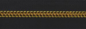 #5 Black Tape Mirror Plastic Zipper Chain 