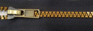  #5 Antique Brass Mirror Plastic Zipper