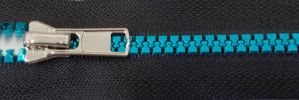  #5 Cyan Mirror Plastic Zipper