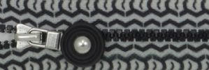  #5 Tire Tracks Black on Ash Print Tape Plastic Zipper