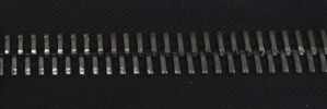 #15 Euro-inspired Moyenne High-polished Shiny Gunmetal Zipper Chain