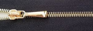 #1 Euro-inspired Petite Shiny Gold Zipper (TA580)
