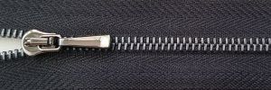 #2 Euro-inspired Petite Shiny Gunmetal Zipper