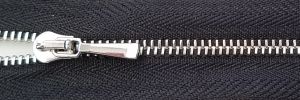 #2 Euro-inspired Petite Shiny Nickel Zipper (TA580)
