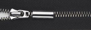 #5 Euro-inspired Moyenne Shiny Gunmetal  Zipper